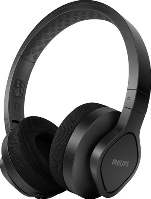 PHILIPS TAA4216BK Wireless Sports Headphone With IP55 Dust/Water Protection Bluetooth  (Black, On The Ear) For Rs. 2999 @ 67 %