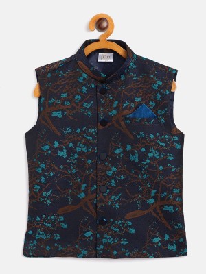 jbn CREATION Sleeveless Floral Print Boys Jacket