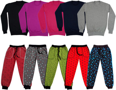 Indistar Boys & Girls Casual Sweatshirt Track Pants(Multicolor)