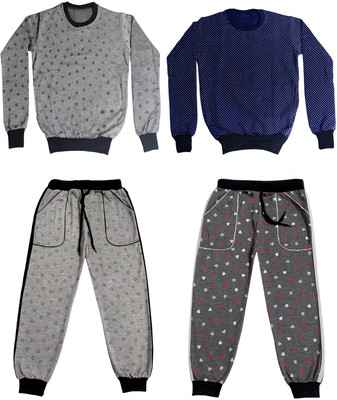 Indistar Boys & Girls Casual Sweatshirt Track Pants(Multicolor)