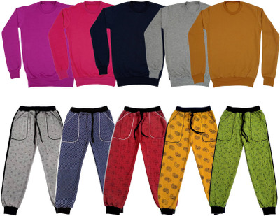 KAVYA Boys & Girls Casual Sweatshirt Track Pants(Multicolor)