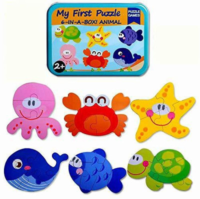 Pluspoint 6-in-1 Toddler Fun and Educational Toy Puzzle Game Box for Kids Gift |(6 Pieces)