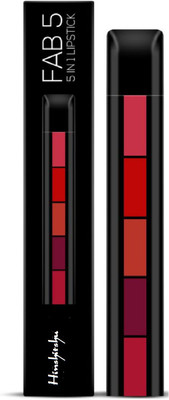 HINSHITSHU Red Editon Fab 5 in 1 Matte Lipstick(Multicolor, 30 ml)