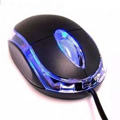 QPA Mouse for Laptop & Computer Desktop, 3D 3-Button 2000DPI Wired Optical USB Mouse Wired Optical Mouse(USB 2.0, Black)