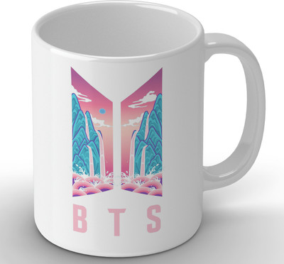 Shieldsmore BTS printed ceramic mug for bts friends 325ml design 25 Ceramic Coffee Mug(325 ml)