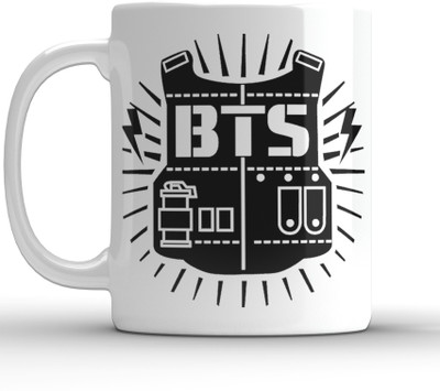 Shieldsmore BTS printed ceramic mug for bts friends 325ml design 21 Ceramic Coffee Mug(325 ml)