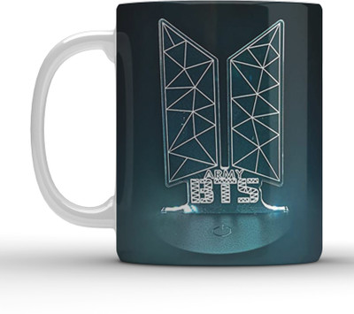 Shieldsmore BTS printed ceramic mug for bts friends 325ml design 23 Ceramic Coffee Mug(325 ml)