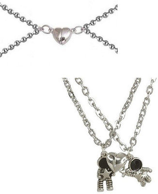 ringzinnie Silver Stainless Steel Pendant Set