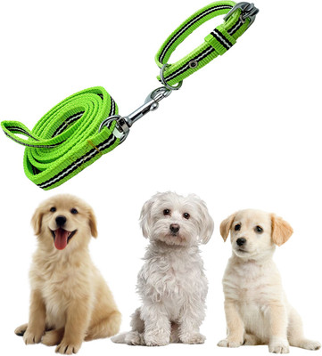 Jainsons Pet Products Multicolor Dog Leash With Collar 20mm Material Nylon 140 cm Dog & Cat Strap Leash(Red)