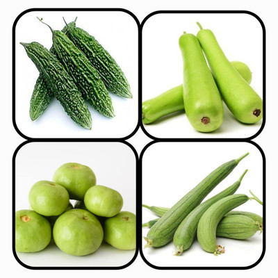 CYBEXIS Pack Of 4 Green Vegetable Seeds Seed(10 g)
