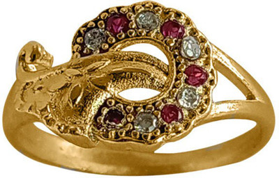jr fashion Pure Panchaloha Zircon and Ruby Stone Ring Bronze Ruby, Zircon Ring