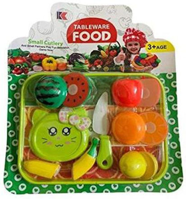 K A Enterprises Fruits Play Set for Kids.Unbreakable and sliceable.8 Pieces.Big Size