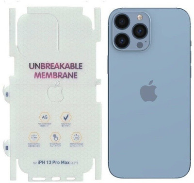 CallSmith Back Screen Guard for Apple iPhone 13 Pro Max Matte Finish Membrane screen Guard, With Apple Logo(Pack of 1)