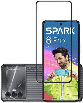 GDBUY Edge To Edge Tempered Glass for Tecno spark 8 Pro(Pack of 1)