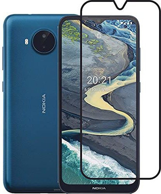 DropFit Edge To Edge Tempered Glass for Nokia C20 Plus(Pack of 1)