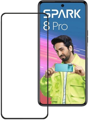 welldesign Edge To Edge Tempered Glass for Tecno Spark 8 Pro(Pack of 2)