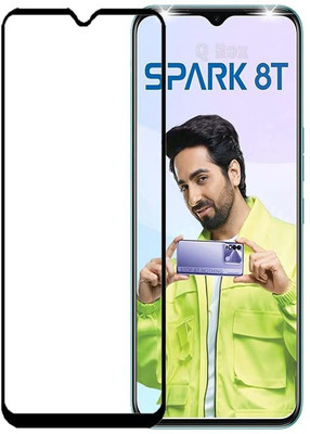 LIKEDESIGN Edge To Edge Tempered Glass for Tecno Spark 8T(Pack of 2)