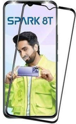 LIKEDESIGN Edge To Edge Tempered Glass for Tecno Spark 8T(Pack of 2)