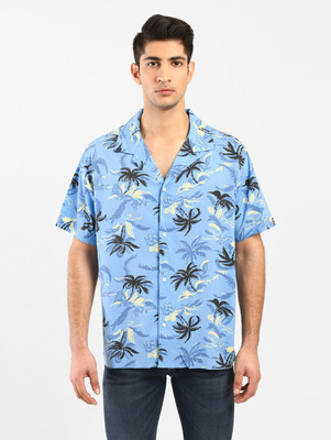 LEVI'S Men Printed Casual Blue Shirt