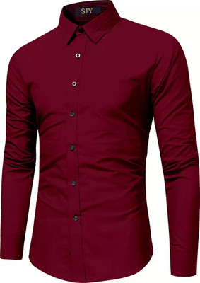 SJY Cotton Blend Solid Shirt Fabric