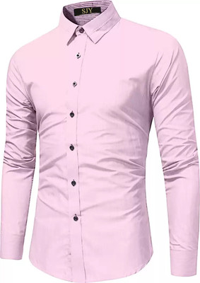 SJY Cotton Blend Solid Shirt Fabric