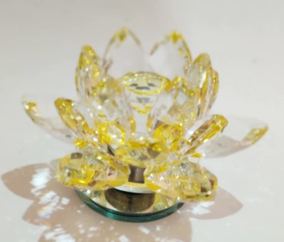 SWISS WONDER Feng Shui Vastu Fengshui Yantra Gifft Idol Decorative Showpiece  -  10 cm(Glass, Crystal, Yellow)