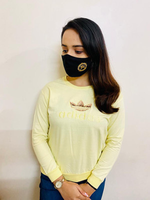 Ameeha Casual Self Design Women Yellow Top