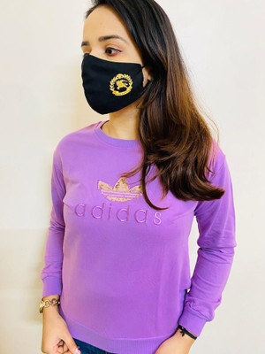 Ameeha Casual Striped Women Purple Top
