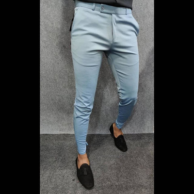 Blends Trendz Regular Fit Men Light Blue Trousers