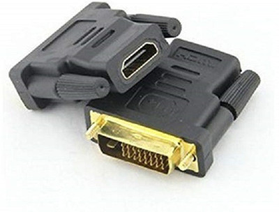 SINGING NOISE  TV-out Cable DVI Male to HDMI Female Gold Platted Adapter Converter for Computer,Projector(Black, For Computer)