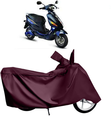 KEDIT Two Wheeler Cover for Hero(Electric Zippy, Maroon)