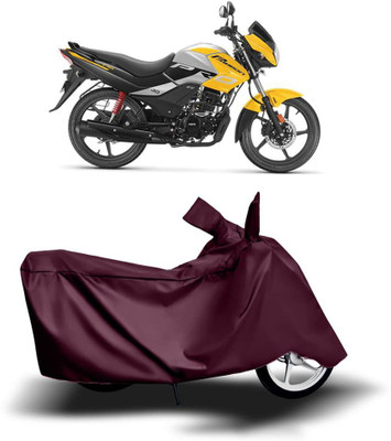 KEDIT Two Wheeler Cover for Hero(Passion Plus, Maroon)