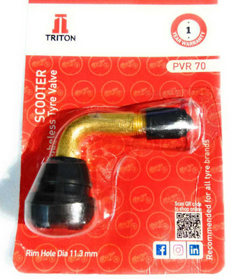 TRITON Brass Tyre Valve Cap for Bike(L Shape)