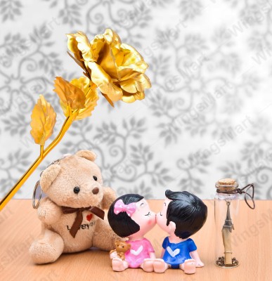 THE CLICK INDIA Artificial Flower, Showpiece, Soft Toy, Message Pills, Comb Gift Set