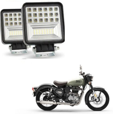AUTOGARH 42 LED Square Fog Light for Royal Enfield 350 claSSic Fog Lamp Motorbike LED for Royal Enfield (12 V, 126 W)(Classic 350, Pack of 2)