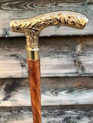 Fizon Enterprises Stylish brass curve handel Walking Stick