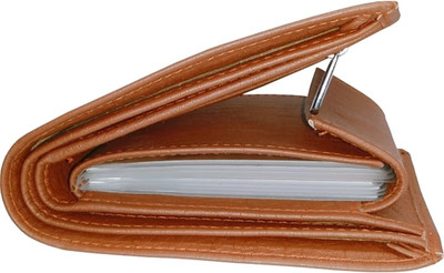 Shiv Men Casual Tan Artificial Leather Wallet(8 Card Slots)