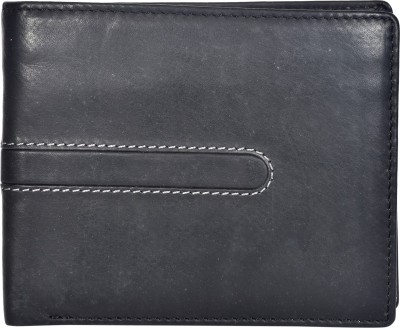 Leatherman Fashion Men Casual, Evening/Party, Travel, Trendy, Formal Black Genuine Leather Wallet(6 Card Slots)