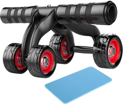 Shopeleven 4 Wheel Ab Roller Abdominal Trainers with Knee Pad Exercise Wheel for Home Gym Ab Exerciser(Multicolor)
