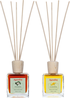 Sugandhim Champa + Mogra Diffuser Set Champa + Mogra(2 x 100 ml)