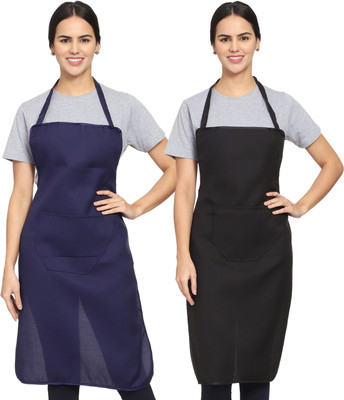 Whitewrap Polyester Chef's Apron - Free Size(Multicolor, Pack of 2)