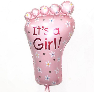 Shopperskart Printed it’s a Girl FOOT SHAPED Air-Toy-Foil-Helium Balloons For Birthday/Welcome baby/Baby Shower Balloon(Pink, Pack of 1)