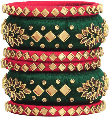 PEORA Brass Gold-plated Bangle Set(Pack of 6)