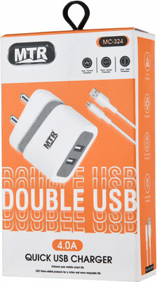 MTR 4 A Wall Charger for Mobile with Detachable Cable(White)