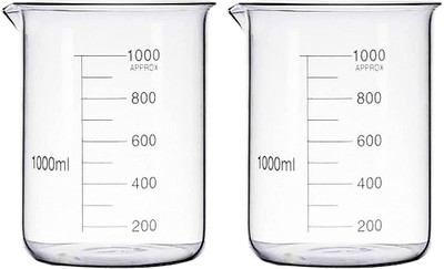 Z GLASS 1000 ml Measuring Beaker(Pack of 2)
