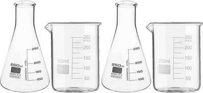 Z GLASS 250 ml Measuring Beaker(Pack of 4)