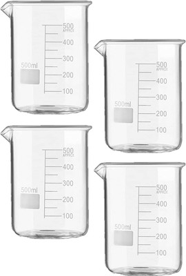 Z GLASS 500 ml Measuring Beaker(Pack of 4)