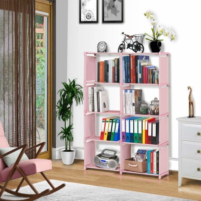 SPACE ORGANISER Metal Open Book Shelf(Finish Color - PINK, DIY(Do-It-Yourself))