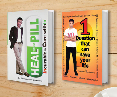 1 Questions that can save your life + Heal without Pill (Set of 2 Books)(Paperback, Dr. Biswaroop Roy Chowdhury)