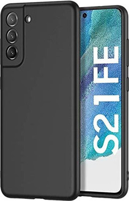 S-Softline Back Cover for Samsung Galaxy S21 FE, inner Soft Cloth Cushion Lining pocket-friendly Slim profile(Black, Silicon, Pack of: 1)